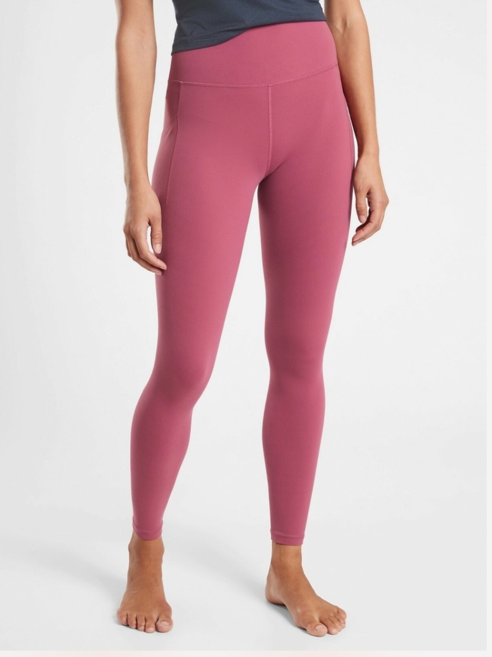 Athleta Salutation Stash Pocket High Rise Leggings in Berry